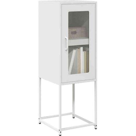 Aparador de acero laminado en frío blanco 36x39x107 cm vidaXL