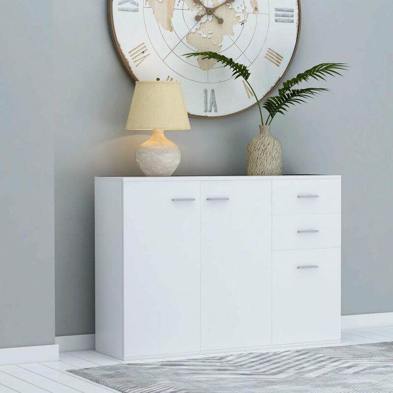 

Aparador de aglomerado blanco 105x30x75 cm