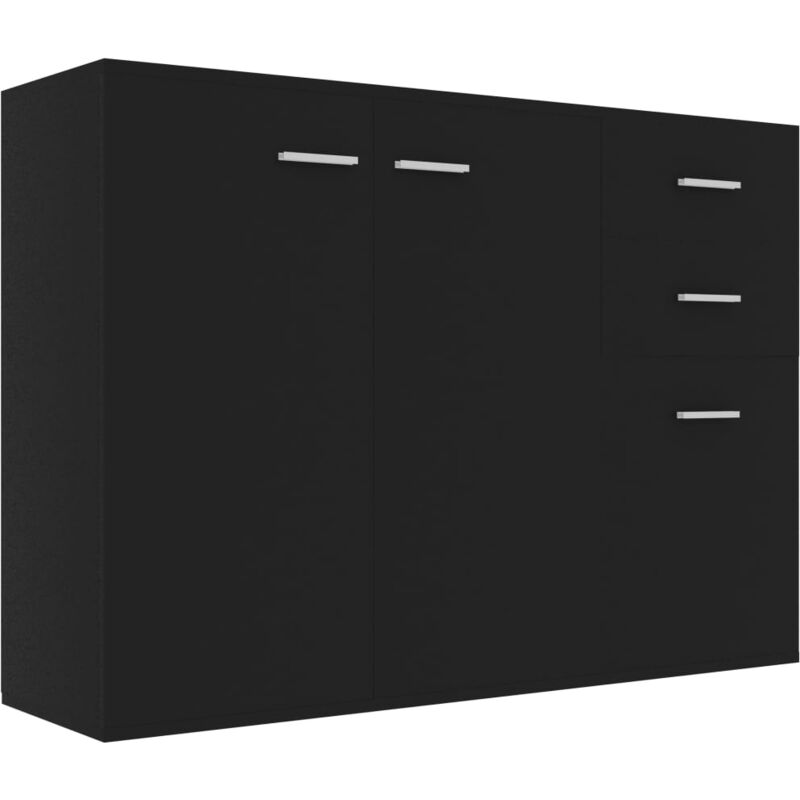 

vidaXL Aparador de Aglomerado 105x30x75 cm Negro - Negro
