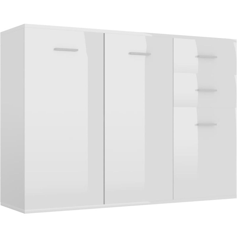 

Aparador de Aglomerado 105x30x75 cm Blanco con Brillo - Blanco - Vidaxl