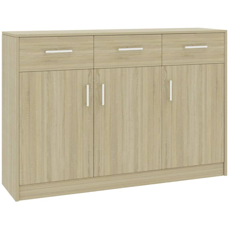 

vidaXL Aparador de Aglomerado 110x30x75 cm Color Roble Sonoma - Marrón