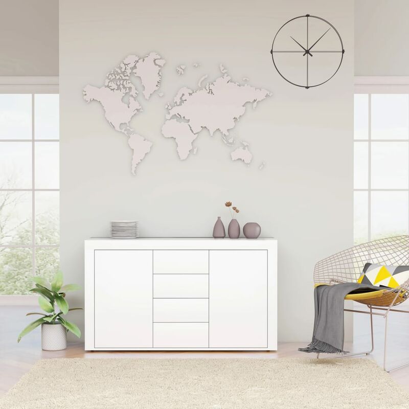 

Aparador de aglomerado blanco 120x36x69 cm - Blanco