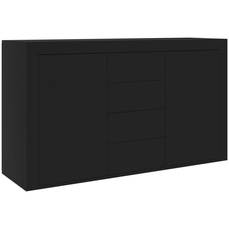 

vidaXL Aparador de Aglomerado 120x36x69 cm Negro - Negro