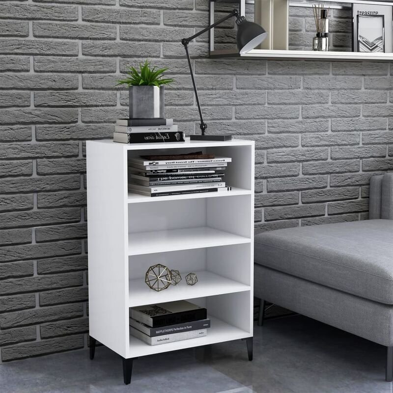 

Aparador de aglomerado blanco 57x35x90 cm