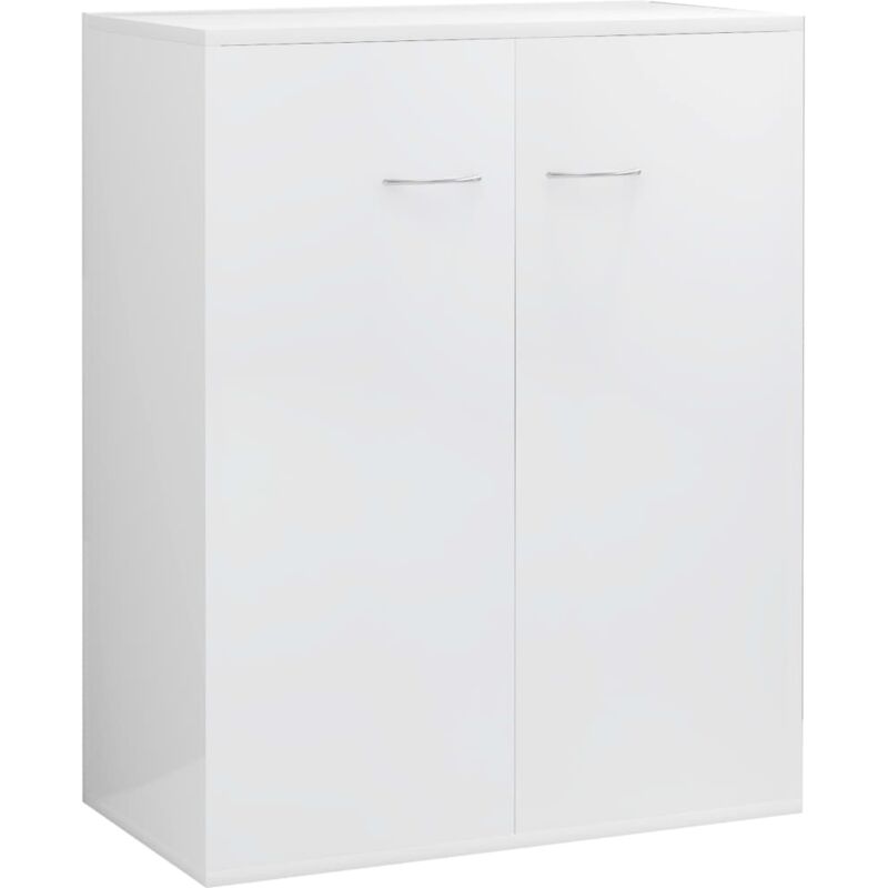

vidaXL Aparador de Aglomerado 60x30x75 cm Blanco Brillante - Blanco