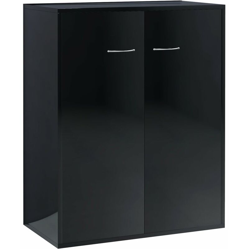 

Aparador de Aglomerado 60x30x75 cm Negro Brillante - Negro - Vidaxl