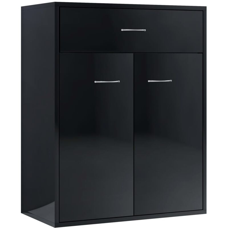 

Aparador de Aglomerado 60x30x75 cm Negro Brillante - Negro - Vidaxl