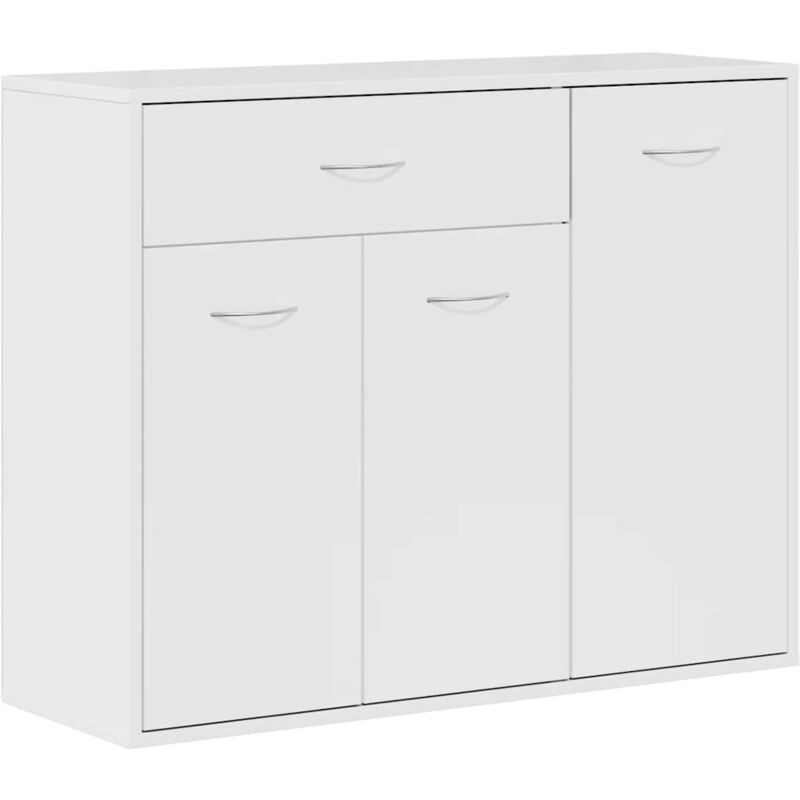 

vidaXL Aparador de Aglomerado 88x30x70 cm Blanco Brillante - Blanco