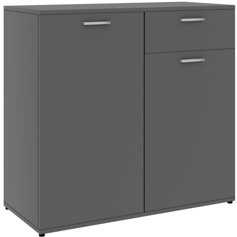 

vidaXL Aparador de Aglomerado Gris 80x36x75 cm - Gris
