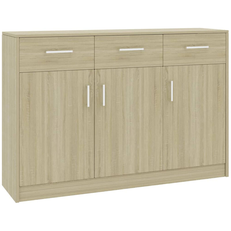 

Aparador de aglomerado color roble Sonoma 110x30x75 cm
