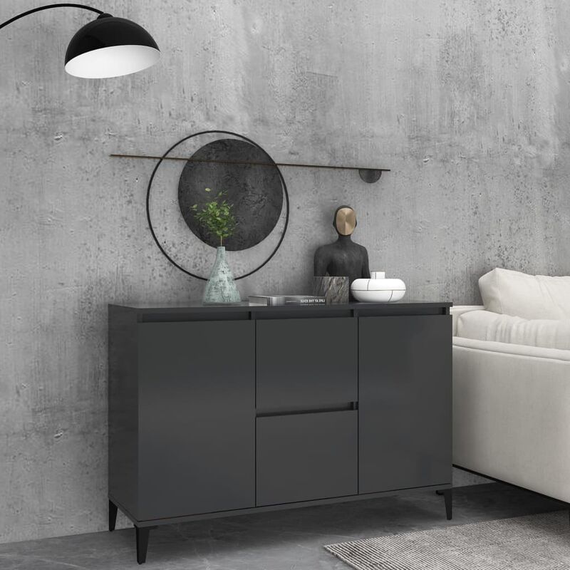 

Aparador de aglomerado gris 104x35x70 cm