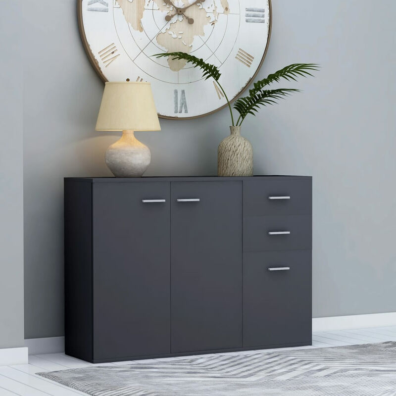 

Aparador de aglomerado gris 105x30x75 cm