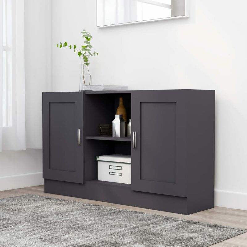 

Aparador de aglomerado gris 120x30,5x70 cm - Gris
