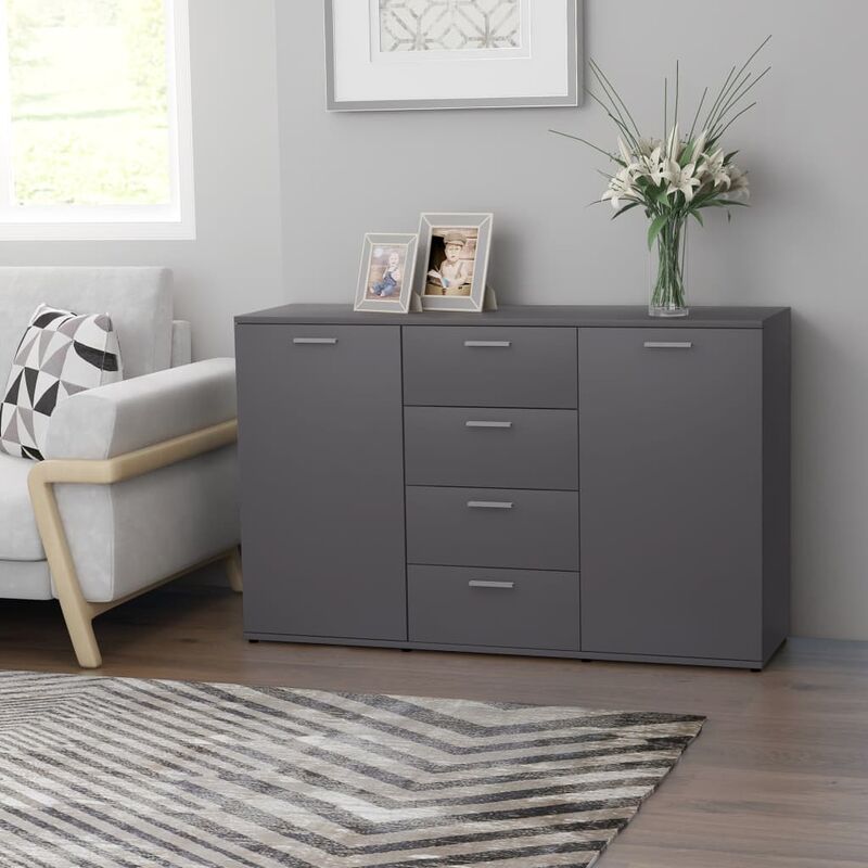 

Aparador de aglomerado gris 120x35,5x75 cm
