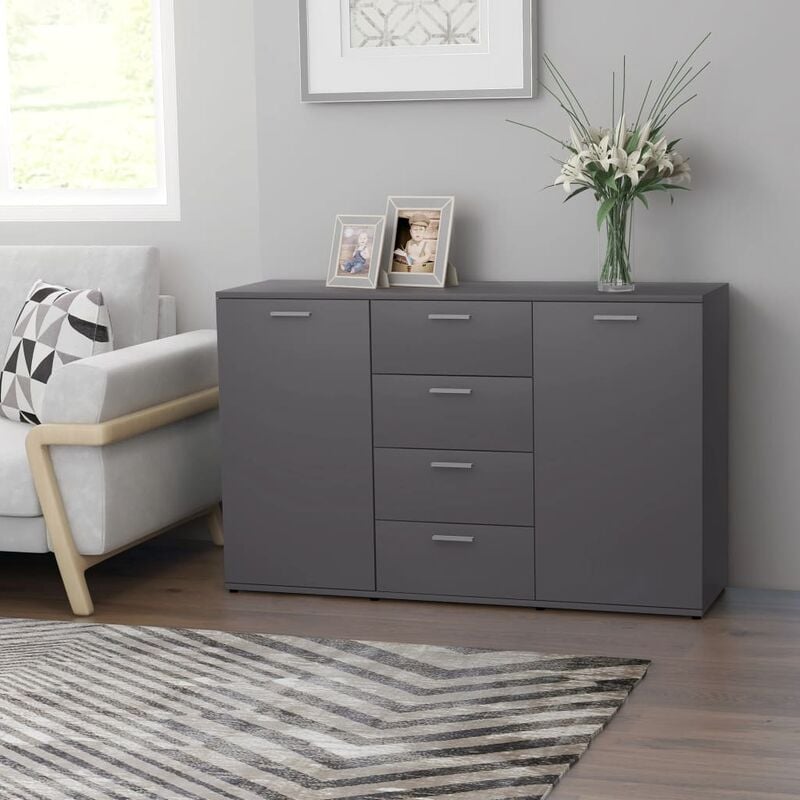 

Aparador de aglomerado gris 120x35,5x75 cm - Gris