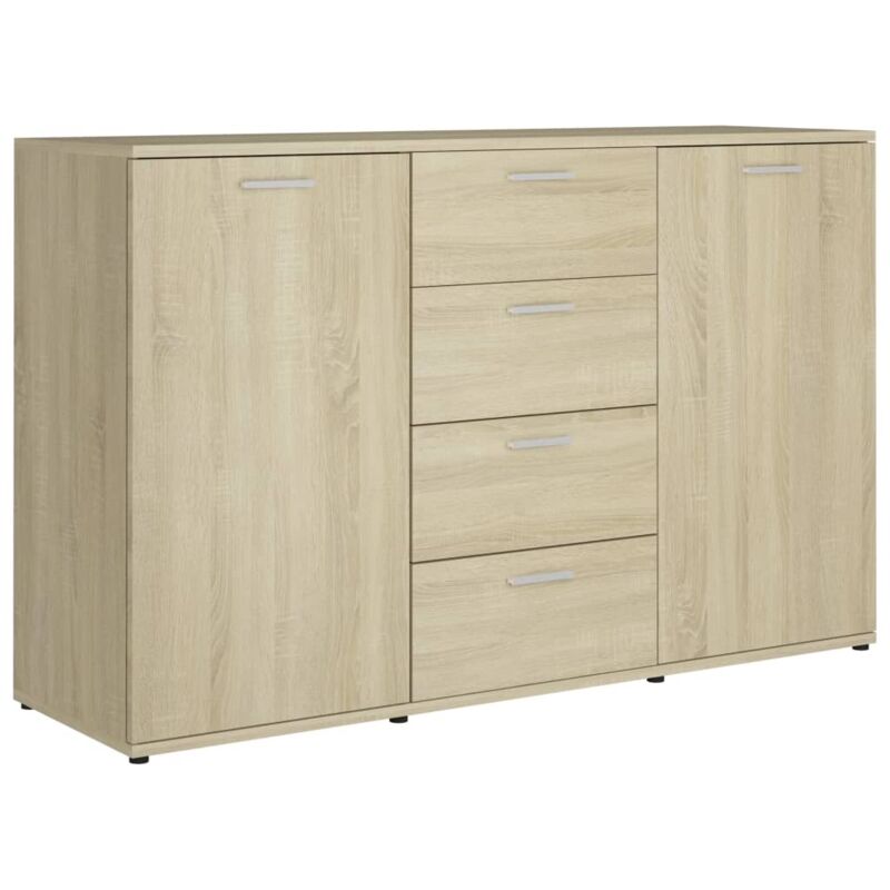 

vidaXL Aparador de Aglomerado 120x35,5x75 cm Color Roble Sonoma - Marrón