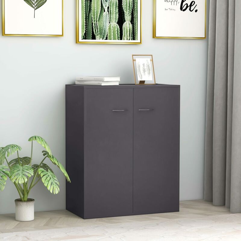 

Aparador de aglomerado gris 60x30x75 cm - Gris