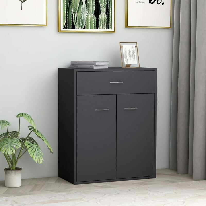 

Aparador de aglomerado gris 60x30x75 cm - Gris