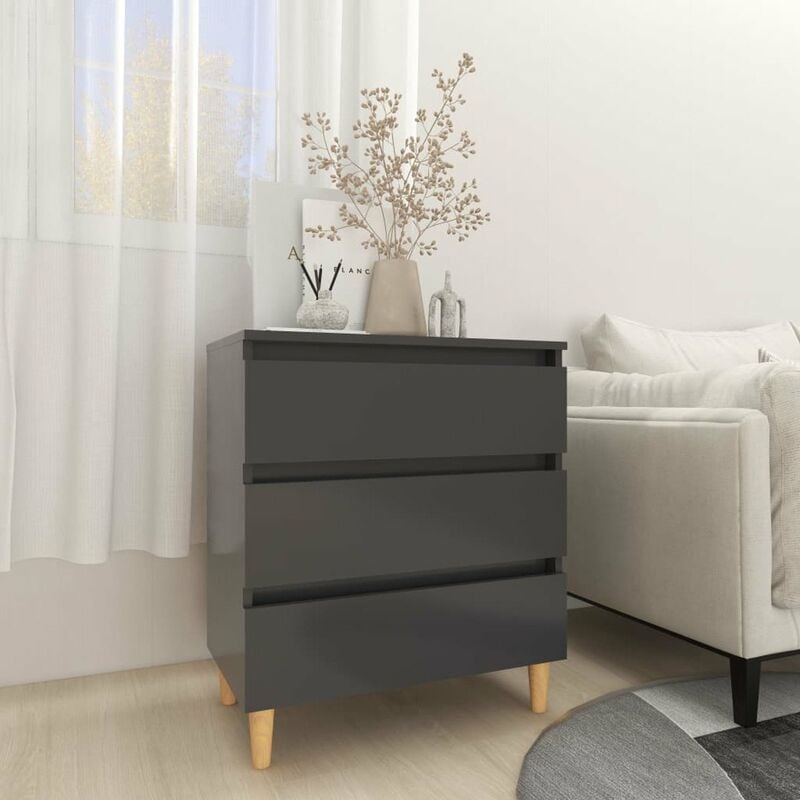 

Aparador de aglomerado gris 60x35x69 cm