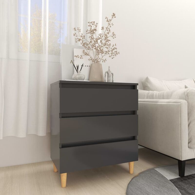

Aparador de aglomerado gris 60x35x69 cm
