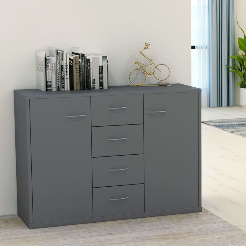 

Aparador de aglomerado gris 88x30x65 cm - Gris