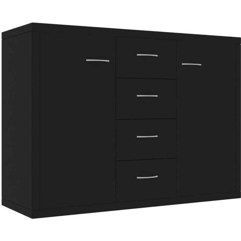 

vidaXL Aparador de Aglomerado 88x30x65 cm Negro - Negro