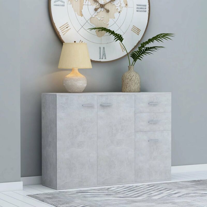 

Aparador de aglomerado gris hormigon 105x30x75 cm