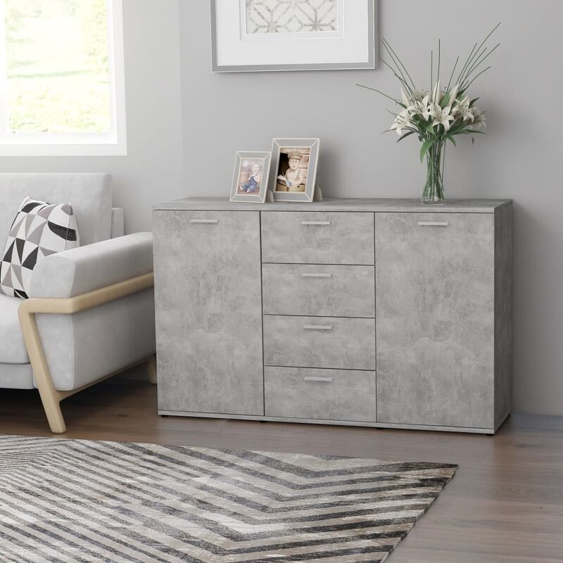 

Aparador de aglomerado gris hormigón 120x35,5x75 cm