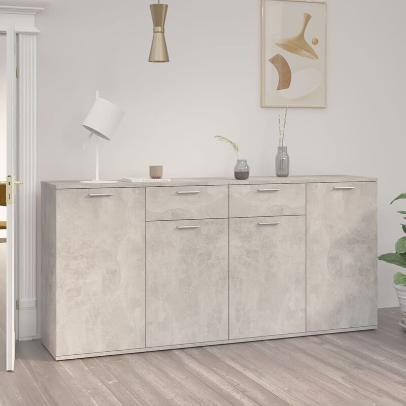 

BHD - Aparador de aglomerado gris hormigón 160x36x75 cm