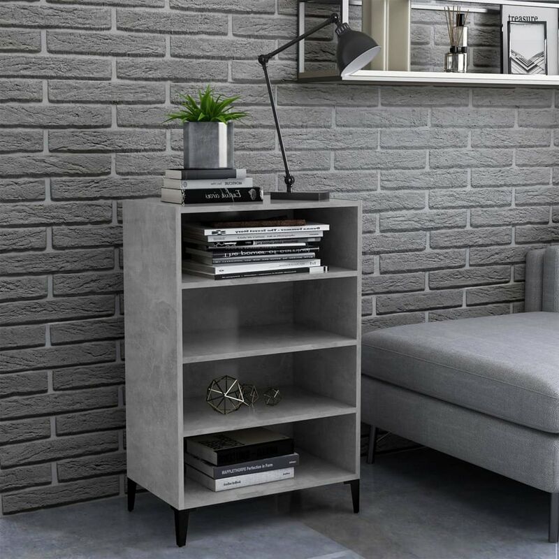 

Aparador de aglomerado gris hormigon 57x35x90 cm
