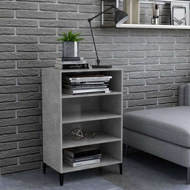 

Aparador de aglomerado gris hormigón 57x35x90 cm