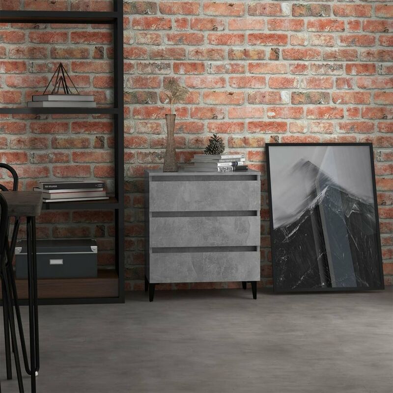 

Aparador de aglomerado gris hormigon 60x35x69 cm