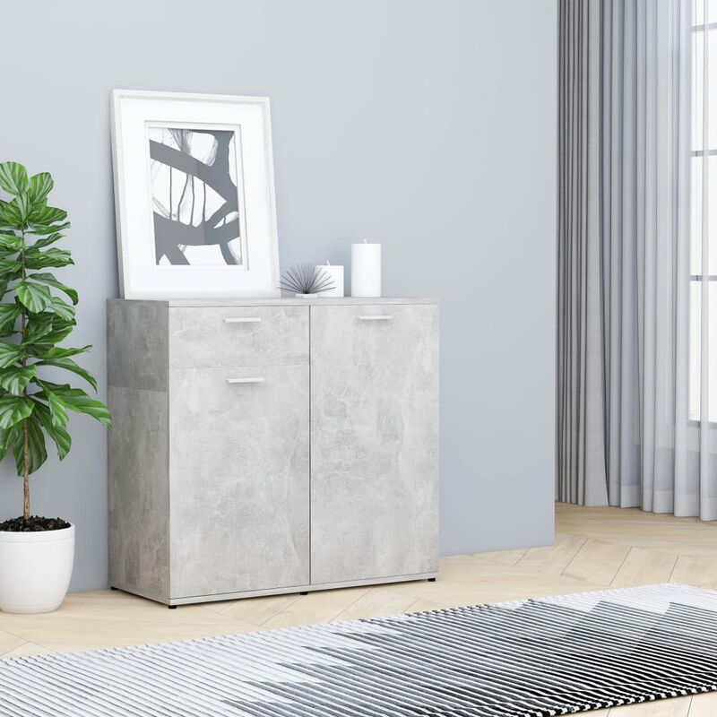 

Aparador de aglomerado gris hormigón 80x36x75 cm