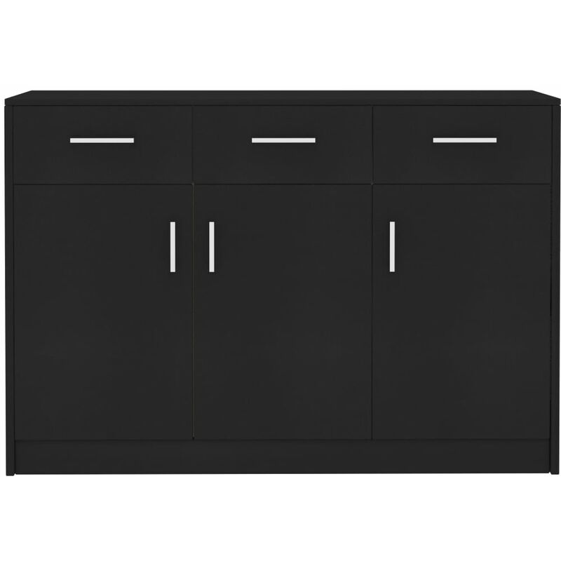 

Aparador de aglomerado negro 110x30x75 cm