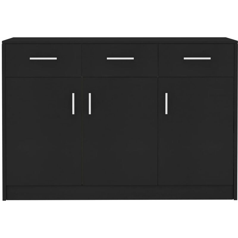 

Youthup - Aparador de aglomerado negro 110x34x75 cm - Negro