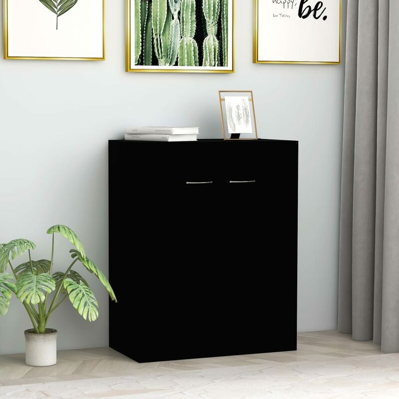 

Aparador de aglomerado negro 60x30x75 cm - Negro