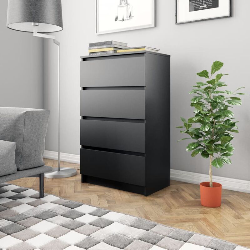 

Aparador de aglomerado negro 60x35x98,5 cm