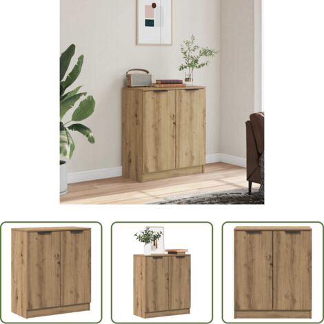 Aparador de almacenamiento -  Aparador madera de ingeniería roble artiasian 60x30x70 cm