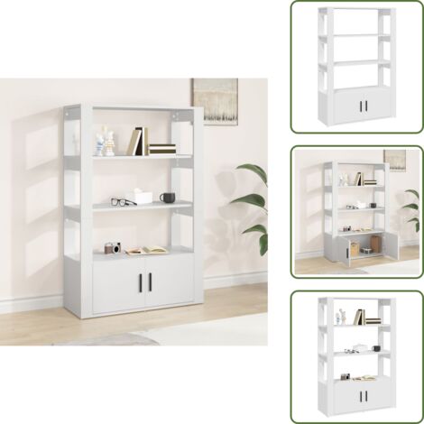 Aparador de almacenamiento - vidaXL Aparador de madera contrachapada blanco 80x30x119,5 cm - Aparador decorativo