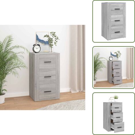 Aparador de almacenamiento - vidaXL Aparador de madera contrachapada gris Sonoma 40x33x70 cm - Aparador de pared