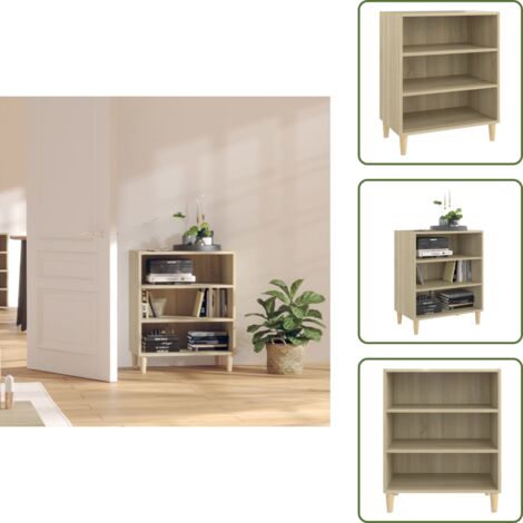 Aparador de almacenamiento - vidaXL Aparador de madera contrachapada roble Sonoma 57x35x70 cm - Aparador de madera maciza