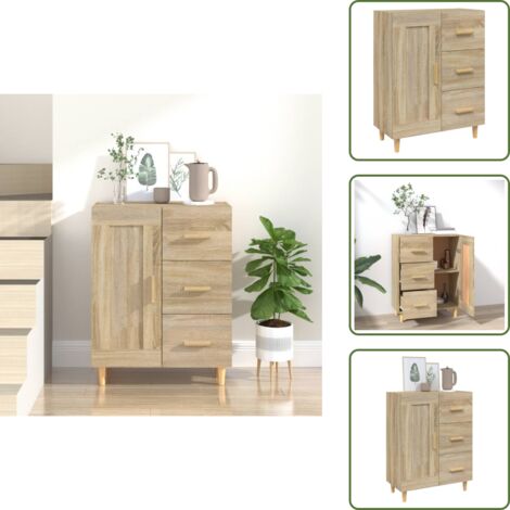 Aparador de almacenamiento - vidaXL Aparador de madera contrachapada roble Sonoma 69,5x34x90 cm - Aparador decorativo