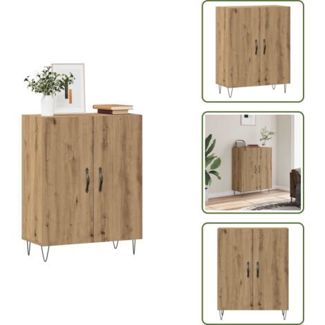 Aparador de almacenamiento - vidaXL Aparador de madera de ingeniería roble artisan 69,5x34x90 cm - Aparador decorativo