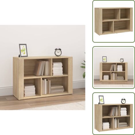 Aparador de almacenamiento - vidaXL Aparador madera contrachapada color roble Sonoma 80x30x54 cm - Aparador decorativo