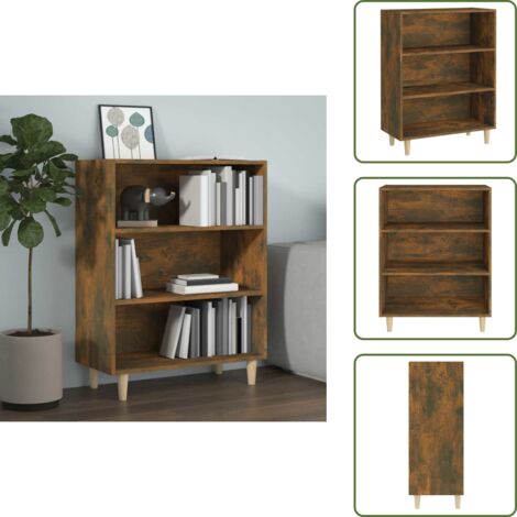 Aparador de almacenamiento - vidaXL Aparador madera contrachapada roble ahumado 69,5x32,5x90 cm - Aparador decorativo