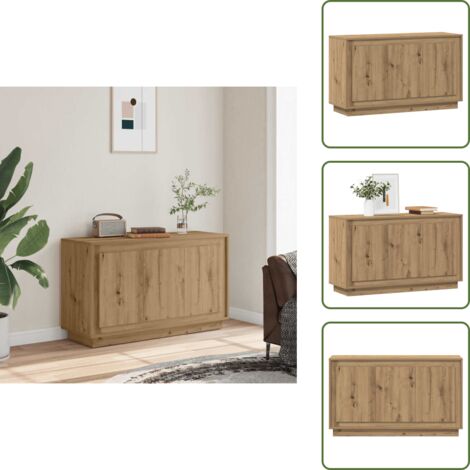 Aparador de almacenamiento - vidaXL Aparador Roble Artisan 102x35x55 cm Madera de ingeniería - Aparador decorativo