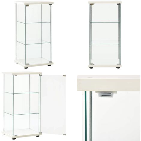 Aparador de almacenamiento vidrio templado negro - Estantes - Muebles para libros