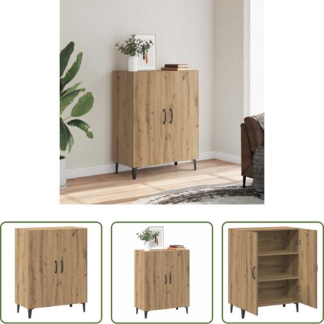 Aparador de bufé - Aparador de madera de ingeniería roble artisan 70x34x90 cm