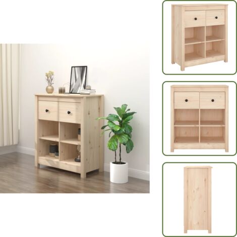 Aparador de bufé - vidaXL Aparador de madera maciza de pino 70x35x80 cm - Aparador decorativo