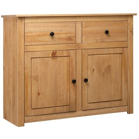 Aparador de comedor Armario de cocina Mueble Aparador de madera maciza de pino estilo Panamá 93x40x80 cm BHU20362 MaisonChic